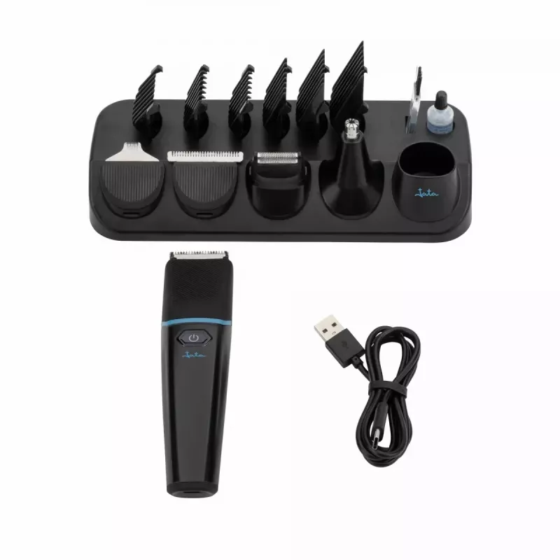 Máquina de cortar cabelo JATA JBCP3538 preta azul 1 mm a 1,2 cm