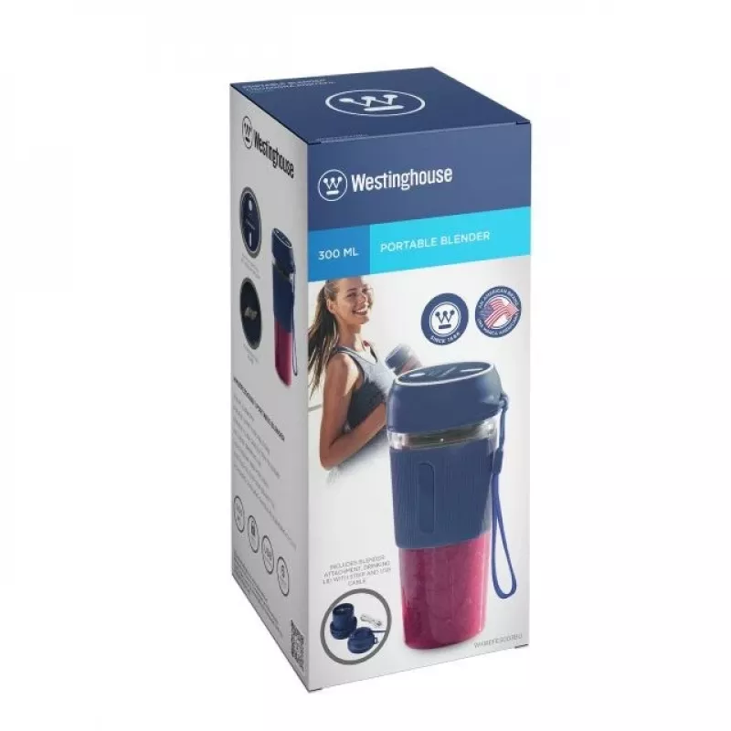 Misturadora de mão com bateria Westinghouse WKBEFE3003BU – capacidade de 300 ml, portátil, recarregável