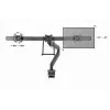 Suporte de monitor de secretária GEMBIRD MA-DA3-03, 3 braços, mola a gás, VESA 75–100x100, suporta 3 ecrãs até 27 polegadas, máx. 18 kg, preto