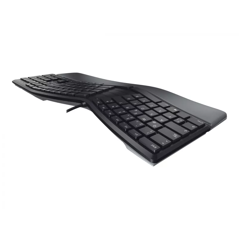 CHERRY KC 4500 ERGO Teclado Universal USB QWERTY Nórdico Preto