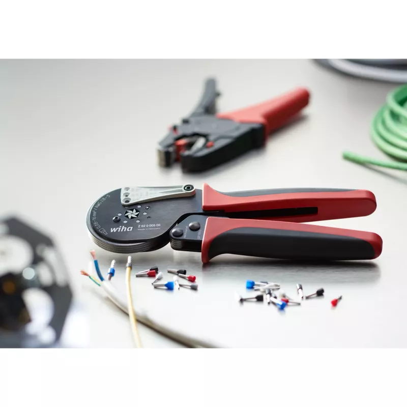 Alicate de cravar cabos Wiha 41246 Crimping Tool preto, vermelho