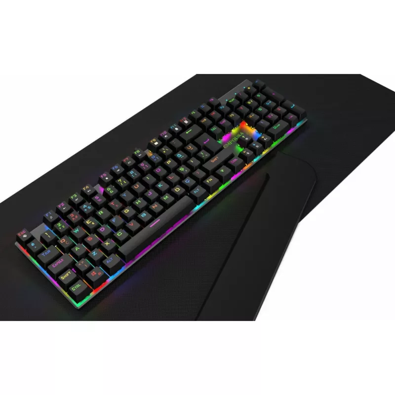 Teclado Gaming Incase IKG-443 Mecânico, RGB, layout alemão