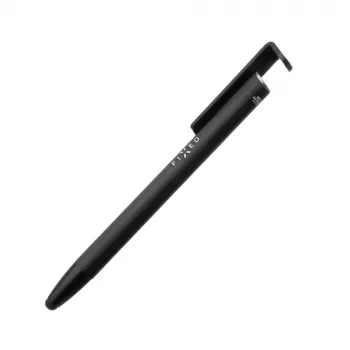 Caneta 3 em 1 com stylus para ecrã tátil e suporte FIXED FIXPEN-BK — esferográfica, ponta capacitiva, suporte integrado, preto