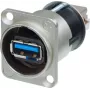 Neutrik USB reversível Feed-Through 3.0 conector fêmea, alimentação em painel conteúdo: 1 unid. (NAUSB3-B)