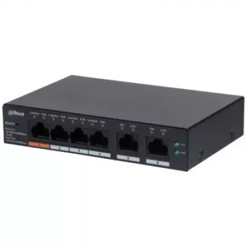 Switch de rede Dahua Technology DH-CS4006-4GT-60 gerido L2 Gigabit Ethernet (10/100/1000) Power over Ethernet (PoE) preto
