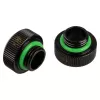 Adaptador G1/4 polegadas rosca macho para tubo rígido 14 mm, BitsPower Touchaqua TA-FH14-GB, pack de 2, preto