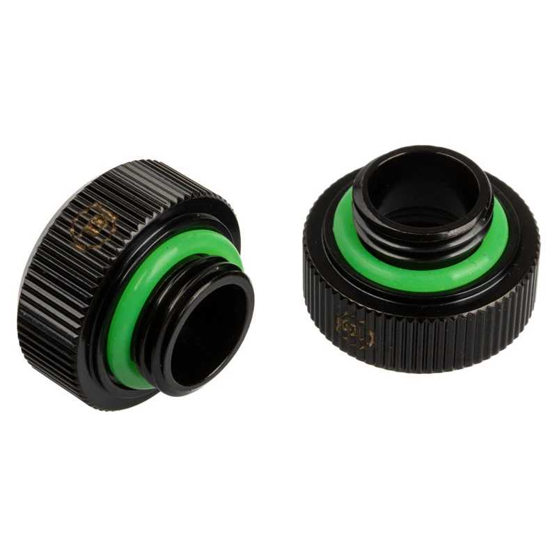 Adaptador G1/4 polegadas rosca macho para tubo rígido 14 mm, BitsPower Touchaqua TA-FH14-GB, pack de 2, preto