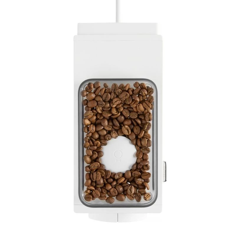 Moinho de café elétrico Fellow Ode Gen 2 — 140 W, mós de aço inoxidável, capacidade de 100 g, branco