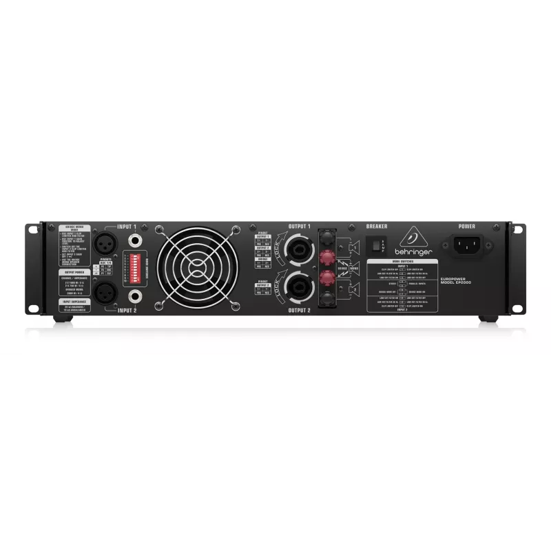Behringer EP2000 amplificador de áudio atuação/palco preto