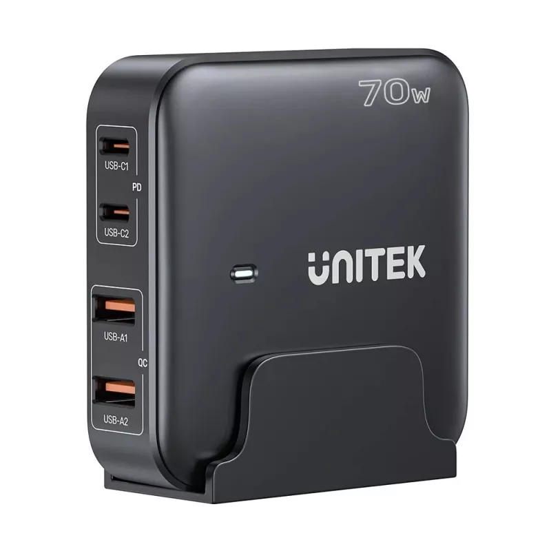 Carregador para dispositivos móveis UNITEK P1228ABK01-EU universal preto AC carregamento rápido