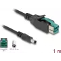 Cabo PoweredUSB DeLOCK macho 12 V para DC 5,5 x 2,5 mm macho 1 m