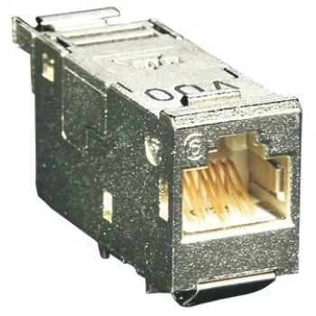 BTR E-DAT Cat.6A 8(8) módulo RJ-45, prateado, 41,95×14,7×19,1 mm