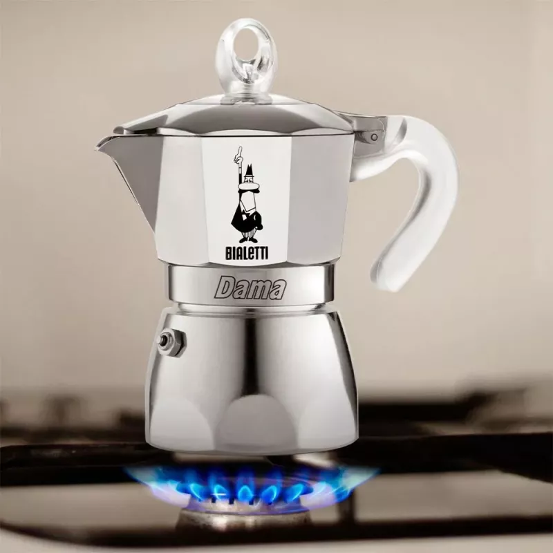Máquina de café BIALETTI Dama Pure Ice 3TZ 0002273 – cafeteira expresso para fogão, capacidade para 3 chávenas