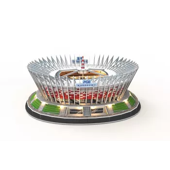 Puzzle 3D cubicfun PGE National LED Model 306-L541H — modelo arquitetónico em papel com iluminação LED