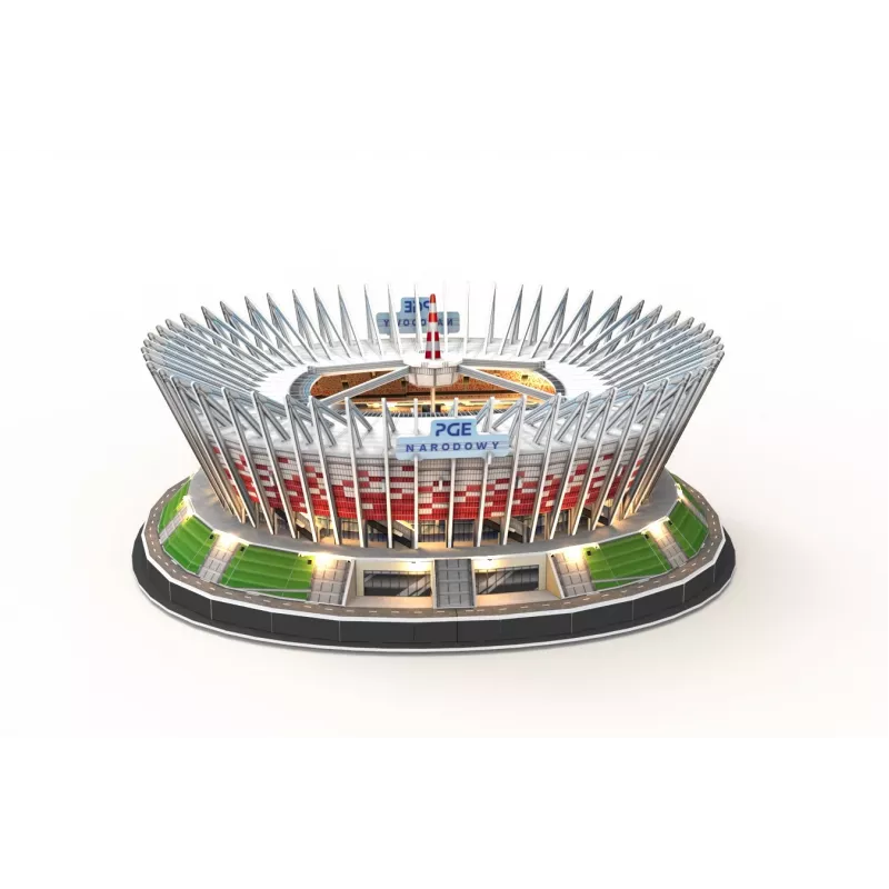 Puzzle 3D cubicfun PGE National LED Model 306-L541H — modelo arquitetónico em papel com iluminação LED