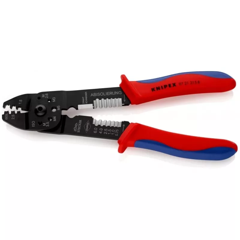 Ferramenta de cravar Knipex 97 21 215 B preto, azul, vermelho