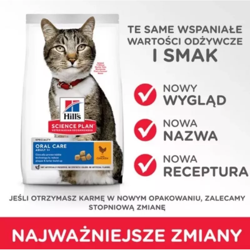 HILL'S SP Adult Oral Care Chicken - alimento seco para gatos - 1,5 kg