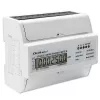 Contador eletrónico bidirecional trifásico Qoltec | Contador de consumo de energia para calha DIN | 400V | 100A | LCD | 4P