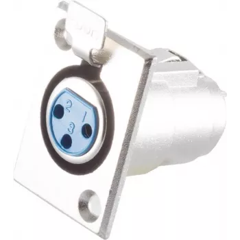 Conector fêmea XLR ShiverPeaks BS55021 conector de áudio para montagem em flange