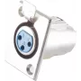 Conector fêmea XLR ShiverPeaks BS55021 conector de áudio para montagem em flange