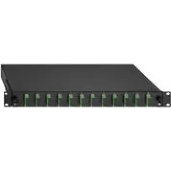 Caixa de fusão de fibra ótica Rutenbeck BasicLine 19 polegadas expansível, montagem em rack 19 polegadas