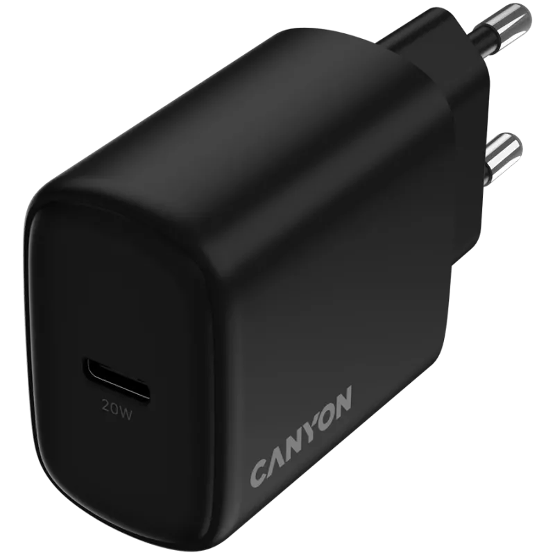 Carregador CANYON OnCharge 200 20W 1xPD EU Preto