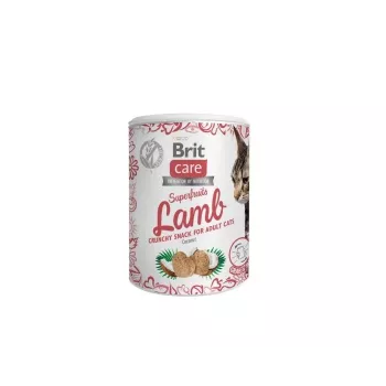 Snack para Gatos Brit Treat Superfruits Lamb 100 g – carnudo, sem cereais, sem conservantes, gatos adultos