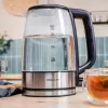 Cecotec ThermoSense 340 Clear chaleira elétrica, 2200 W, 1,7 l, base rotativa, transparente