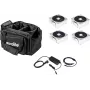 Conjunto de luzes planas LED EUROLITE 20000444 – 4× painéis IP a bateria com carregador e bolsa macia