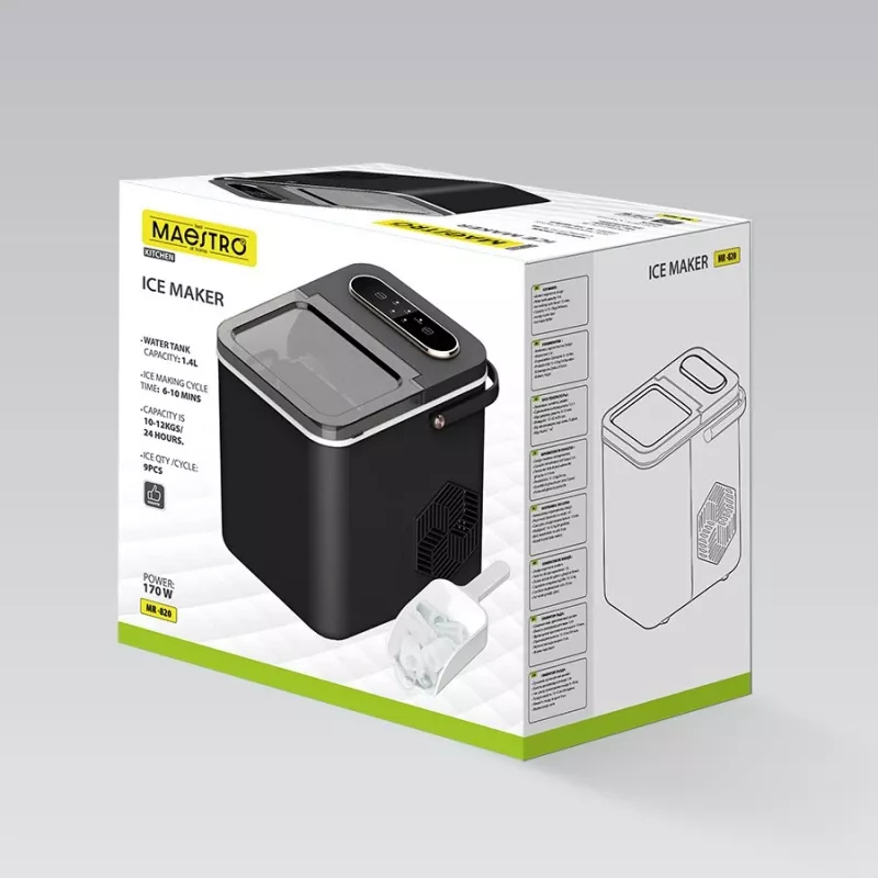Máquina de fazer gelo Maestro MR-820 — máquina de gelo de mesa, modelo MR-820