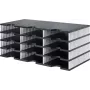 styrodoc trio caixa de arquivo de documentos poliestireno preto - branco (268-0304.09)