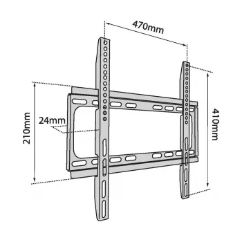 Suporte de parede para TV TB-450 até 65 polegadas, máx. 40 kg, VESA 400x400