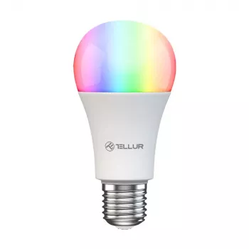 Lâmpada Smart WiFi Tellur TLL331341 9W RGB dimmer — Wi‑Fi RGB LED 9W, regulável