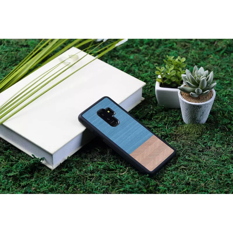 Capa para smartphone Man and Wood para Samsung Galaxy S9 Plus — Denim preto