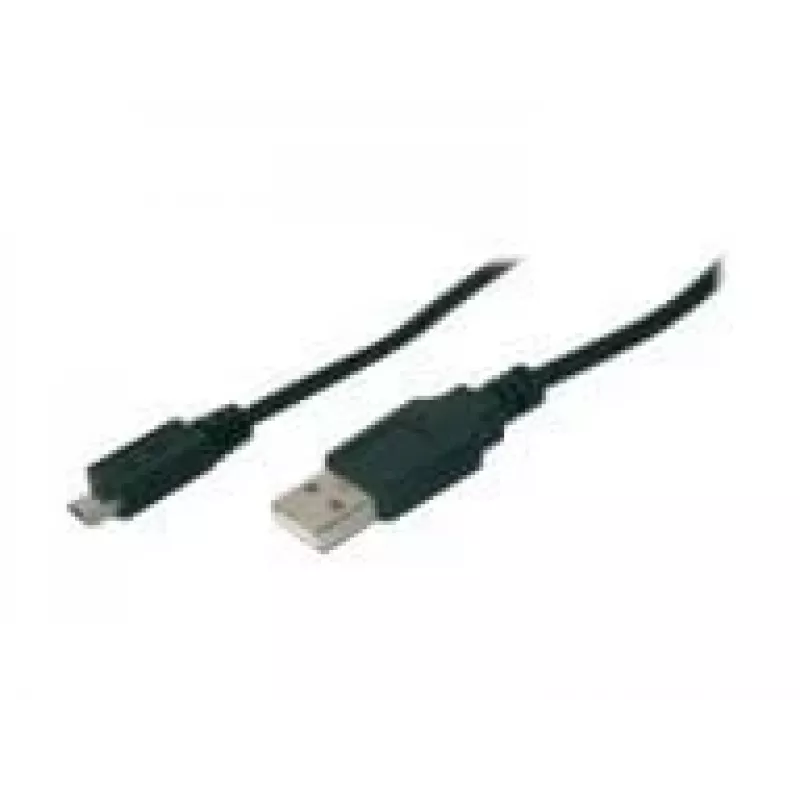 Cabo de ligação USB 2.0 Assmann Type-A - Micro B M/M 3,0m compatível com USB 2.0 UL preto (AK-300110-030-S)