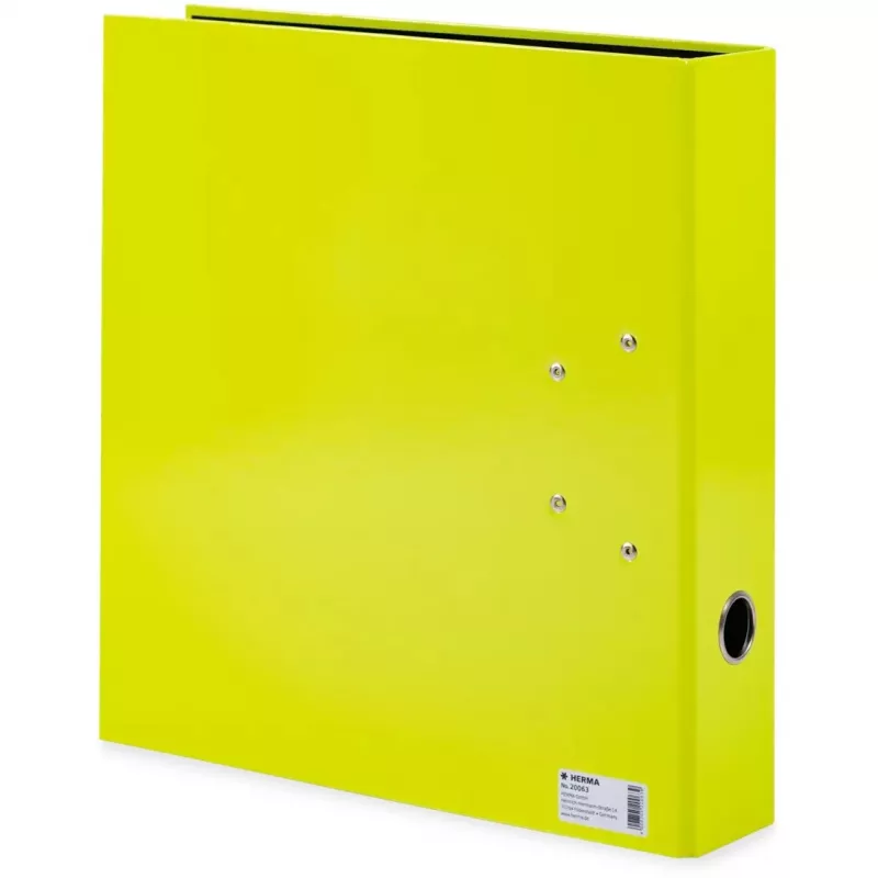 Dossier de anéis HERMA 20063 A4 amarelo anel redondo 70 mm armazenamento