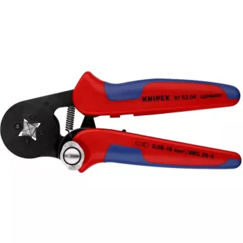 Alicate de cravar autoajustável 97 53 04 SB (vermelho/azul, para terminais de fio)
