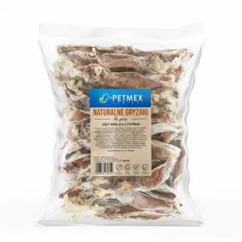 Snacks para cães PETMEX orelhas de coelho com pelo 200 g