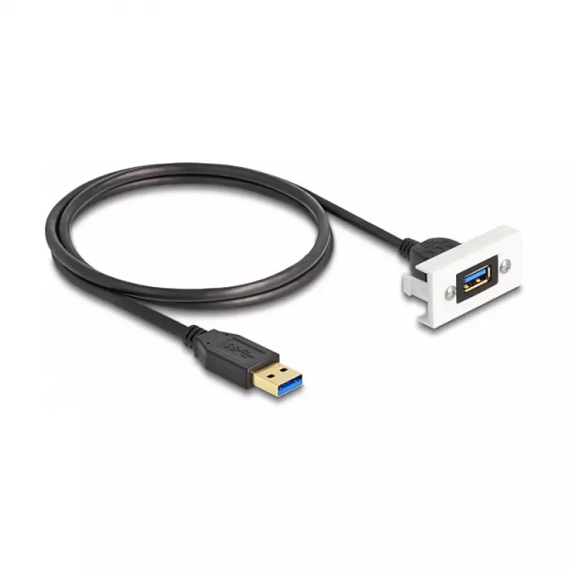 Módulo DeLOCK Easy 45 SuperSpeed USB USB 3.2 Gen 1 USB Type-A fêmea para macho 1m