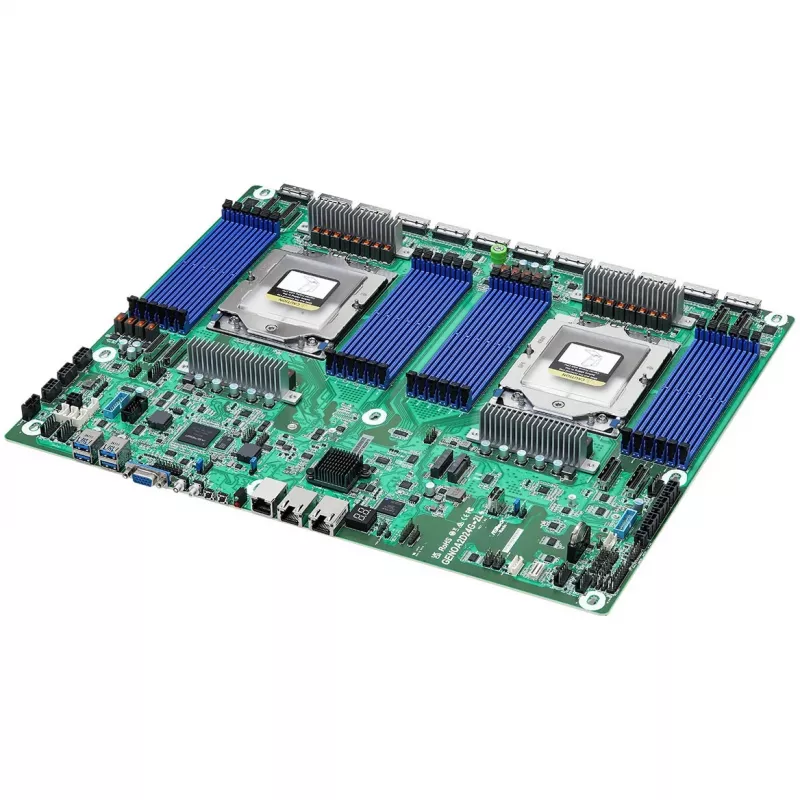 Placa-mãe ASRock GENOA2D24G-2L+ — AMD SoC, Socket SP5, ATX, 24x DDR5-DIMM, até 12,3 TB, 2x GbE