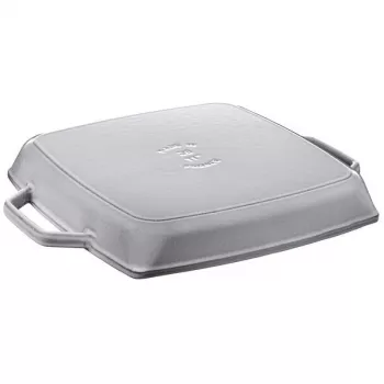 Frigideira de grelhar Staub 40511-684-0 quadrada 28 cm, adequada para indução, cinzento-grafite