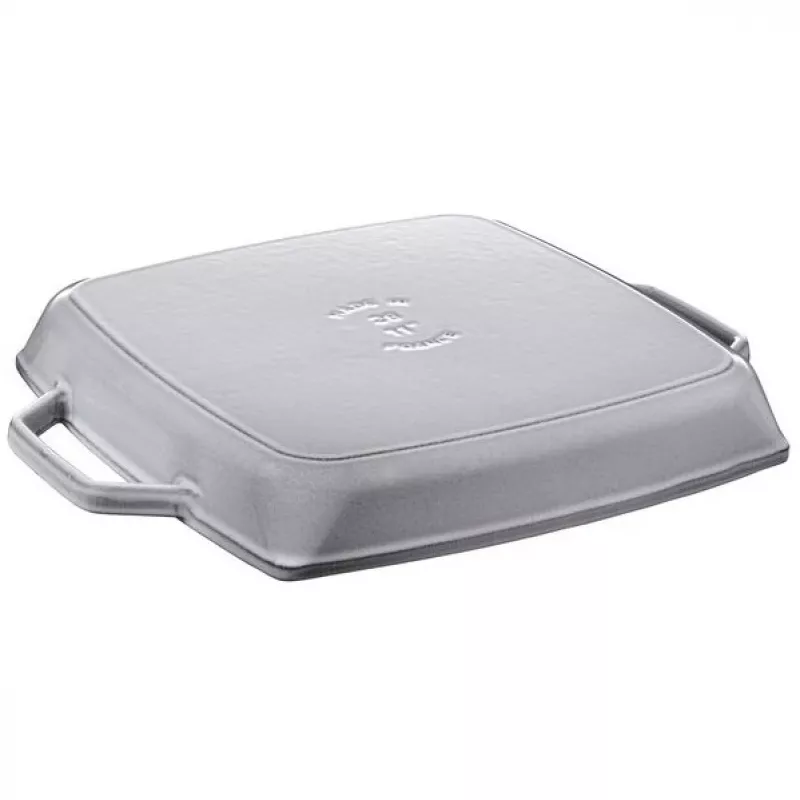 Frigideira de grelhar Staub 40511-684-0 quadrada 28 cm, adequada para indução, cinzento-grafite