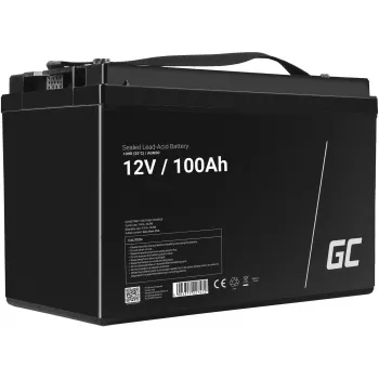 Bateria de automóvel/marítima e de lazer Green Cell AGM30 12 V 100 Ah chumbo-ácido selada (VRLA), sem manutenção, 171×214×330 mm