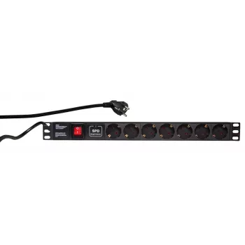 Proteção contra sobretensão LogiLink PDU7C01 preto 7 saídas AC 230 V 2 m