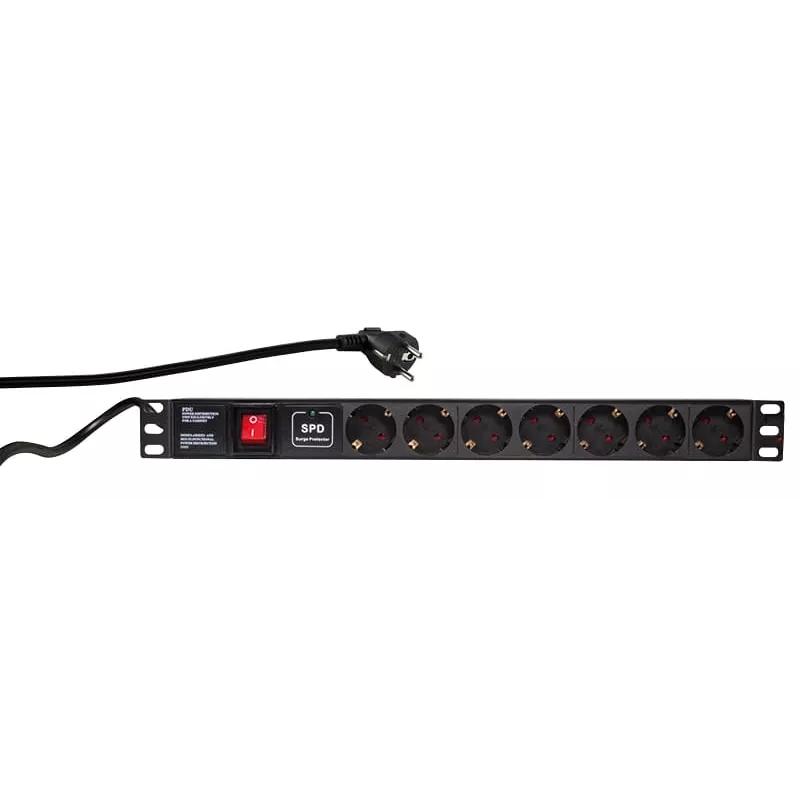 Proteção contra sobretensão LogiLink PDU7C01 preto 7 saídas AC 230 V 2 m