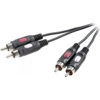 SpeaKa Professional cabo de ligação de áudio RCA [2x ficha RCA - 2x ficha RCA] 1,50 m preto (SP-7869764)