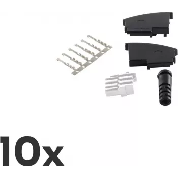 Conector de cabo ShiverPeaks BS72020-SET10 TAE N preto