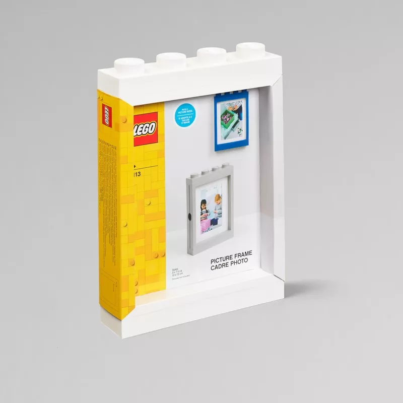 Moldura LEGO PICTURE FRAME, (L)191 x (A)268 mm, branco em plástico ABS, com 4 encaixes, empilhável, adequada para - 1 unid.