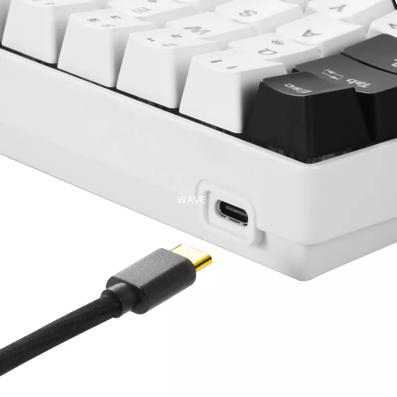 SKILLER SGK50 S4, teclado gaming branco/preto, layout PT, Kailh Red