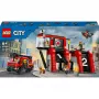 Brinquedo de construção LEGO City Quartel dos Bombeiros com veículo de escada giratória 60414 — 843 peças, 5 minifiguras, 220×320×140 mm